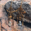 Mitjanit Oleoresin Crystal Drop Earrings